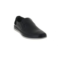 Туфли летние мужские BADEN LZ115-012 черная кожа