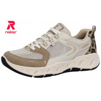 Туфли женские Rieker M6501-60 бежевый текстиль/кожа