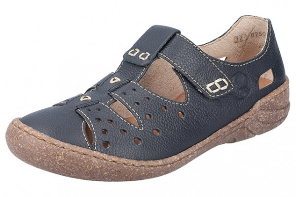 Туфли женские Rieker 54555-14 синяя кожа