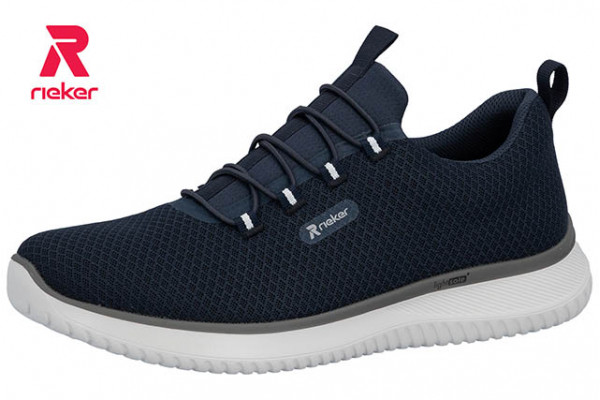 Туфли мужские Rieker B9655-14 синий текстиль/кожа