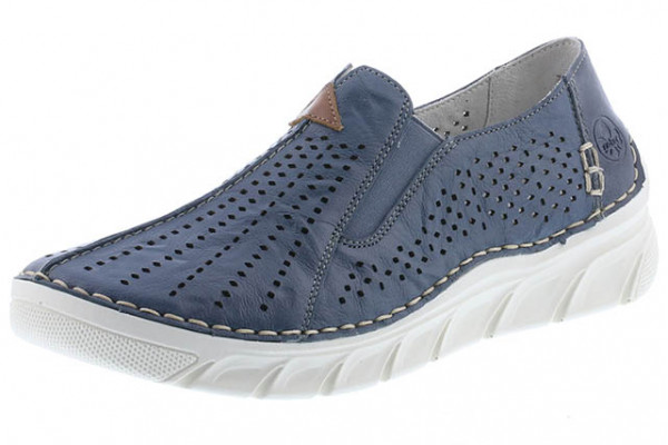 Туфли женские Rieker 55063-12 синяя кожа