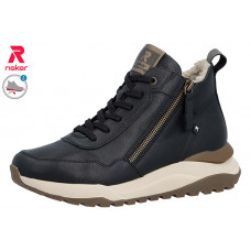 Ботинки женские Rieker W2507-00 черная кожа