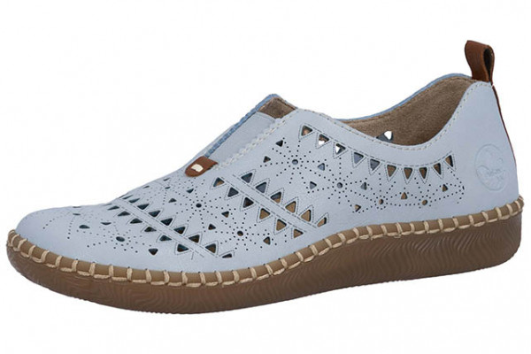 Туфли женские Rieker N2452-10 голубая кожа