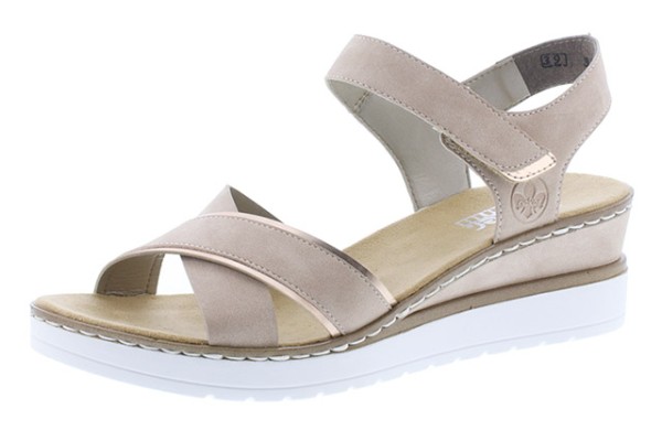 Босоножки женские Rieker V38G9-31 розовая кожа